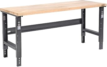 Global Industrial Adjustable Height Workbench C-Channel Leg, 72" W x 36" D