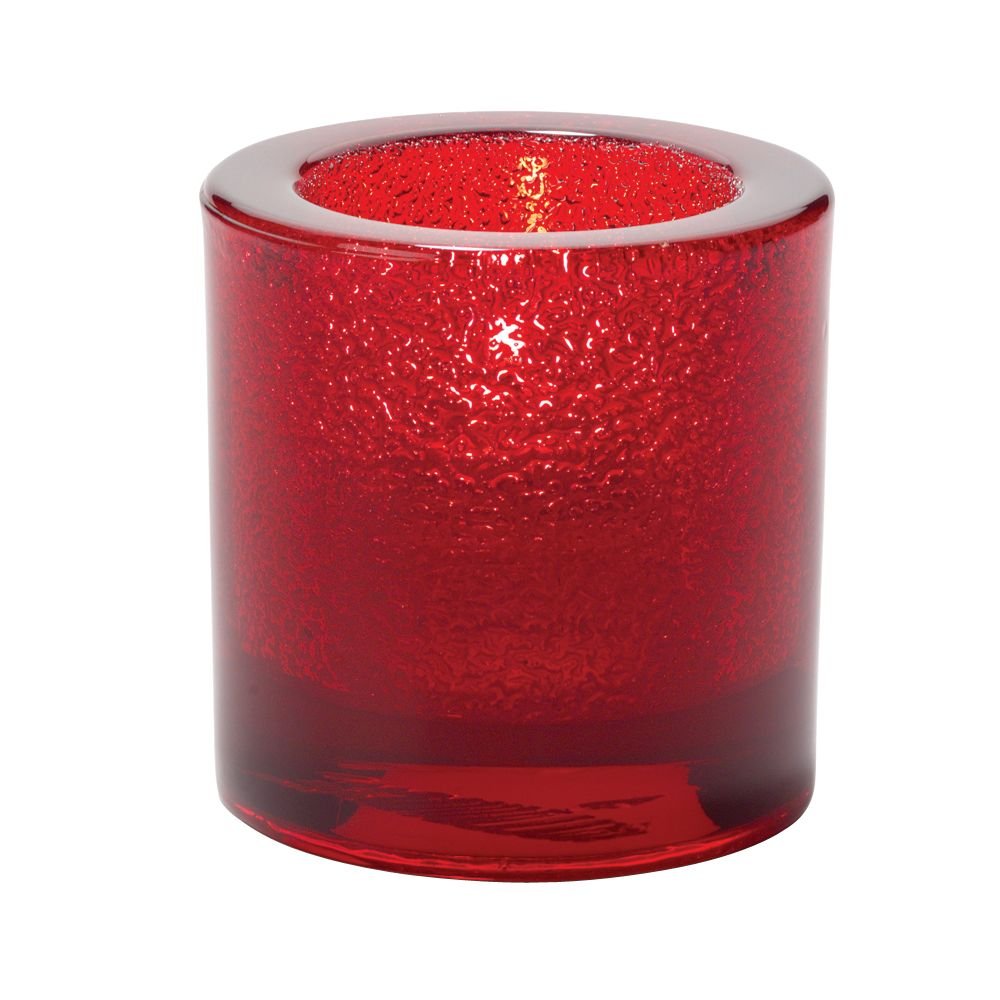 Ruby Jewel Thick Glass Tealight Lamp by Hollowick – Glass, Model 5140RJ