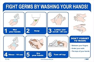 NMC PST138C WASHING YOUR HANDS 12X18 VINYL POSTER