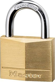 Master Lock 140D Solid Brass Padlock with Key, 1 Pack