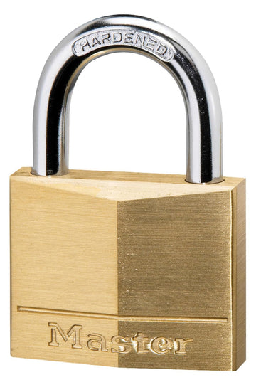 Solid Brass Padlock with Key by Master Lock – 1 Pack, Brass, Model 140D