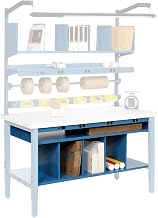 Global Industrial Lower Shelf Kit with Removable Dividers 72" W, Blue