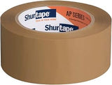 Shurtape AP 180 Production Grade Acrylic Film Packaging Tape, 100m Length x 48mm Width, Tan (Pack of 36)