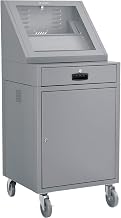 Global Industrial Mobile LCD Console Computer Cabinet for 21" Diagonal