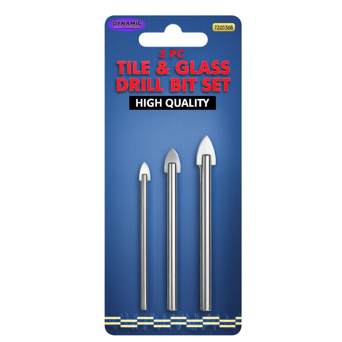 3 Pc Carbide Tipped Drill Bits Set | Sizes 5mm by DYNAMIC – 5mm, 6mm, 8mm, Carbide