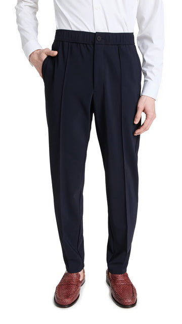Men's Curtis Drawstring Precision Ponte Pants by Theory – 36, Polyester, Baltic, Model L0197218