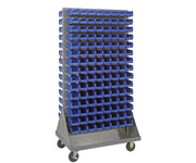QUANTUM STORAGE SYSTEMS Blue / 7-3/8" x 4-1/8" x 3" (Bin Size) / 1 Open Storage Bins