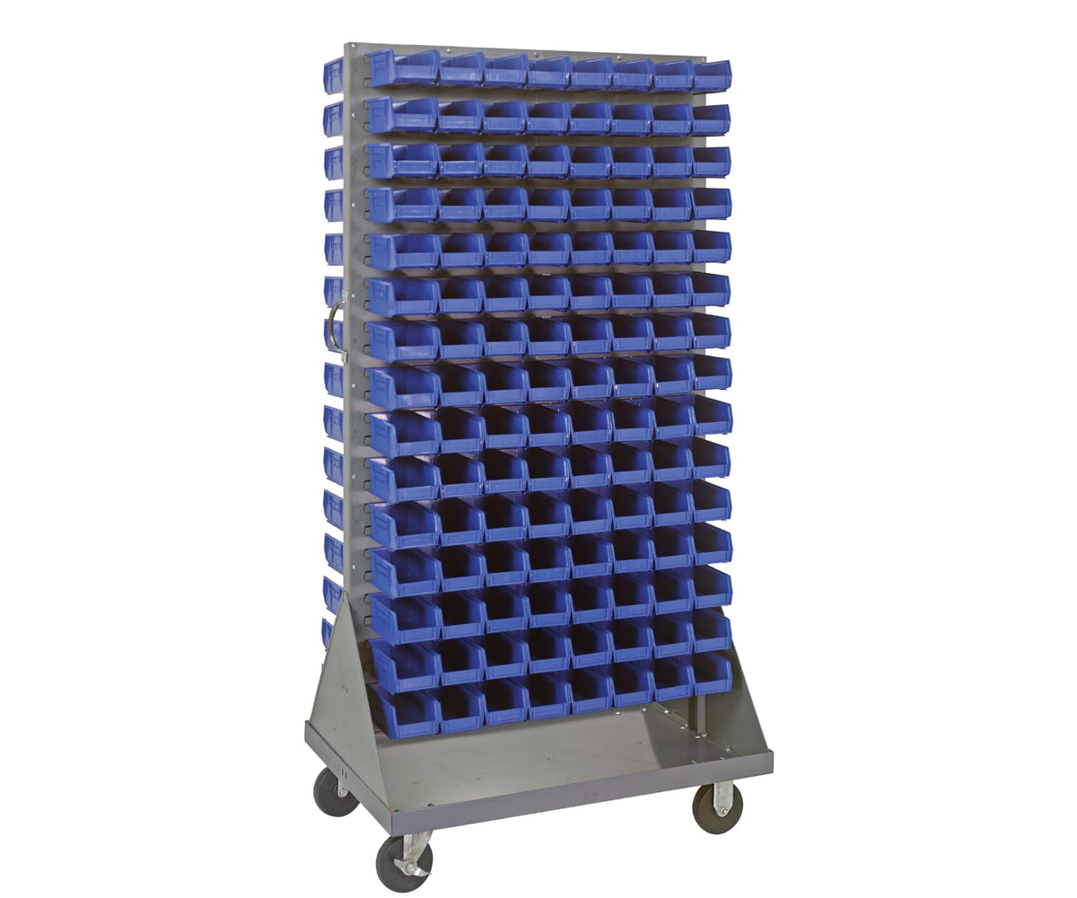 QUANTUM STORAGE SYSTEMS Blue / 7-3/8" x 4-1/8" x 3" (Bin Size) / 1 Open Storage Bins