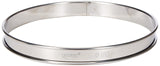 World Cuisine 7 1/8 Inch by 3/4 Inch Tart Pastry Ring by PADERNO – D 7 1/8in, 2.2 ounces, Stainless Steel, Silver, Model No.824944