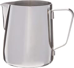 BrewGlobal Rhinoware Professional Milk Pitcher, Stainless Steel 12 oz (RHMJ12OZ)