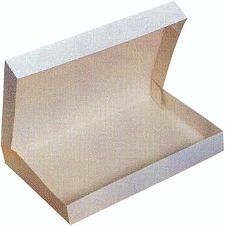 PacknWood White Cardboard Box Cardboard Lunch & Catering Boxes Disposable Storage Packaging, Microwave Safe for Restaurant and Catering - L: 11.02in x W: 7.87in x H: 2.36in