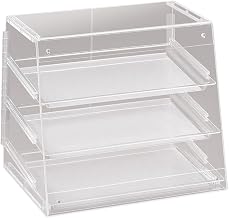 Cal-Mil 1011 3 Tray U-Build Econo Case, 19.5" Width x 17" Depth x 16.5" Height, Clear