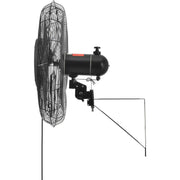 24" Wall Mounted Misting Fan by Continental Dynamics – 24", Aluminum, Black, Model SFWE-750/60YWA-M