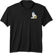 Jewish Arctic Snow Fox Menorah Hanukkah Chanukah Animal Performance Polo Shirt