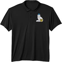 Jewish Arctic Snow Fox Menorah Hanukkah Chanukah Animal Performance Polo Shirt