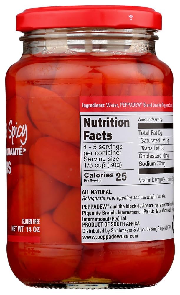 Peppers - Hot - Value Bundle of 6 (84 ounce) by PEPPADEW – 14 Ounce (Pack of 6), Pack of 6, Model Peppadew Peppers - Hot - Value Bundle of