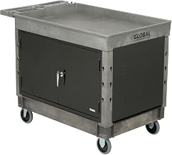 Global Industrial Top Tray Shelf Maintenance & Utility Cart with Cabinet,