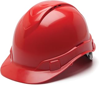 Pyramex Ridgeline Cap Style Hard Hat, 4-Point Ratchet, Vented