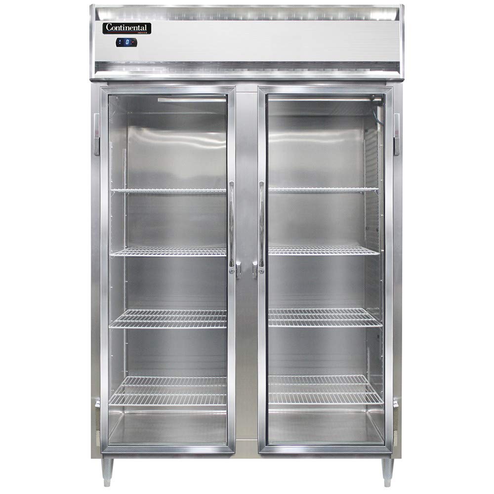 DL2FS-GD Designer Line Two Section Reach In Glass Door Freezer by Continental Refrigerator – Commercial Grade