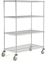 Nexel Wire Shelf Truck, 36x24x80, 1200 Pound Capacity