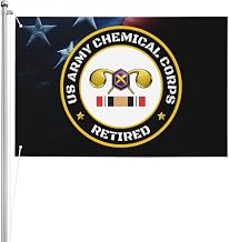 Double-Sided 3ply 2x3FT US Chemical Corps Iraq Retired Flag Heavy-Duty Polyester Indoor Outdoor Use76