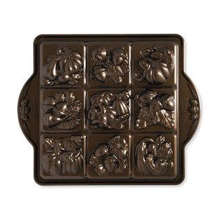 Seasonal Squares Pan by Nordic Ware – 8 Cup Capacity, 8.0 cups, Aluminum, Bronze, Model 95648