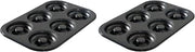 Nordic Ware 6 Cavity Donut Pan, Metal, 6 Cavity (Pack of 2)