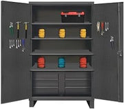 Durham HDCDP244878-4SS6B95 Cabinet, 24X48, 4 shelves, 6 drawers