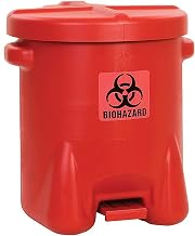 Eaglestar Eagle Mfg 947BIO 14 Gallon Safety Biohazardous Waste Can, Red