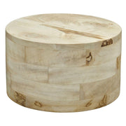 Round Mango Wood Riser - 12" Dia x 7" H by HUBERT – Wood, Natural