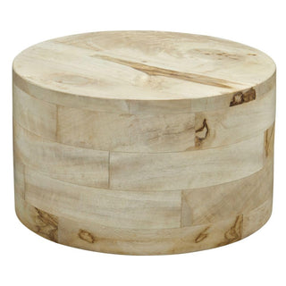 Round Mango Wood Riser - 12" Dia x 7" H by HUBERT – Wood, Natural