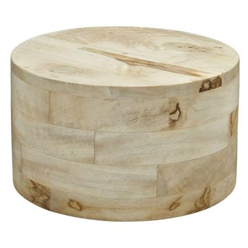 Round Mango Wood Riser - 12" Dia x 7" H by HUBERT – Wood, Natural