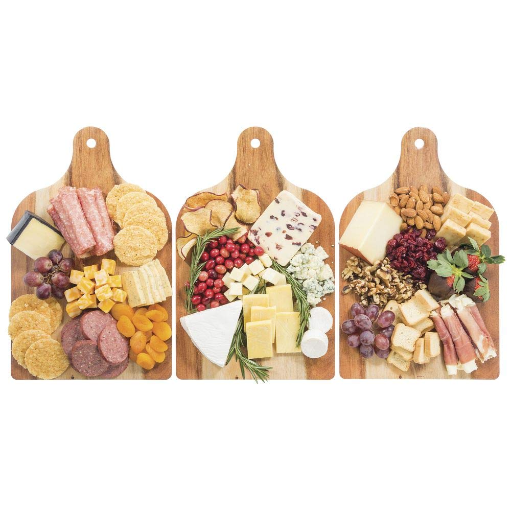 Disposable Charcuterie Board - Case of 400 Eco-Friendly Recyclable Cardboard Serving Boards by SOLIA INC – Large, Cardboard, Wood-Grain, Pack of 400, Model EC15001_
