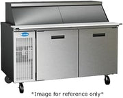 8395W Refrigerated Raised Rail Mega Top Prep Table 95"L with (3) Doors & (21) 1/3 Size Pan Capacity