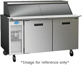 8395W Refrigerated Raised Rail Mega Top Prep Table 95"L with (3) Doors & (21) 1/3 Size Pan Capacity