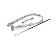 Pre-Rinse Assembly 44" Stainless Steel Hose Self-Closing Squeeze Valve Wall Bracket by T&S Brass – Stainless Steel, Silver, Model B-2250-B