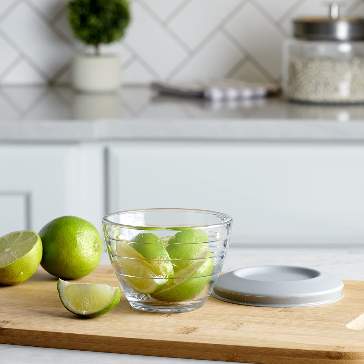 Anchor Hocking 1 Cup, 6-Piece Set (3 Bowls and 3 Lids) / Clear / Classic Mixing Bowls