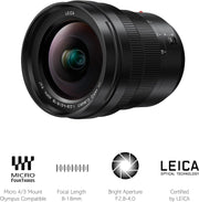 LUMIX 18 mm Wide Angle Zoom Leica Lens - Black by Panasonic – Black, Model H-E08018E
