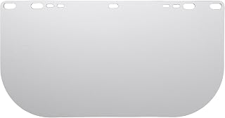 Jackson Safety Face Shield Window for Headgear, 8” x 15.5” x 0.04”, Polycarbonate, Unbound, Clear Tint (Case of 36), 30706