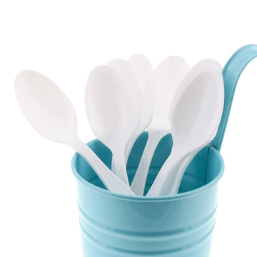 AmerCareRoyal Heavy Weight Unwrapped Disposable Polystyrene Plastic Teaspoons for Restaurants and Catering – Paper, White, Pack of 1000, Model S2601W-C