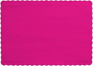 Creative Converting 50 Count Touch of Color Paper Placemats, Hot Magenta