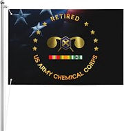 Double-Sided 3ply 2x3FT US Chemical Corps Vietnam Retired Flag Heavy-Duty Polyester Indoor Outdoor Use64