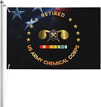 Double-Sided 3ply 2x3FT US Chemical Corps Vietnam Retired Flag Heavy-Duty Polyester Indoor Outdoor Use64
