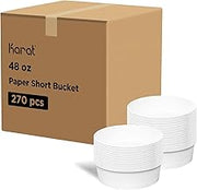 Karat FP-PSB48 48 oz. Paper Short Buckets (Case of 270)