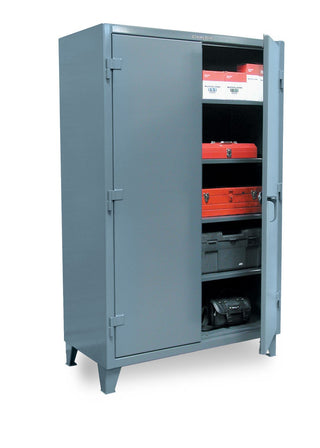 Ultra-Capacity Lifetime Cabinet - 48X24x78 - Steel - Dark Gray - Dark Gray by Strong Hold – 48"W x 24"D x 78"H, Alloy Steel, Dark Gray, Model 46-244 #10 DK.GRY