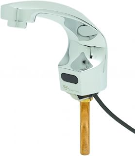 T&S Brass EC-3102-TMV Chekpoint Elec Faucet with Deck Mount, Single Hole Spout and Ac/Dc Control Module