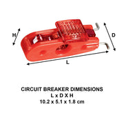 Master Lock Wide Toggles / Red / Modern Miniature Circuit Breakers