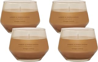 Yankee Candle Studio Medium Candle, Amber & Sandalwood, 10 oz, 4-Pack