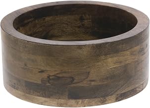 HUBERT Display Riser Wooden Mango Wood - 12"Dia x 5"H