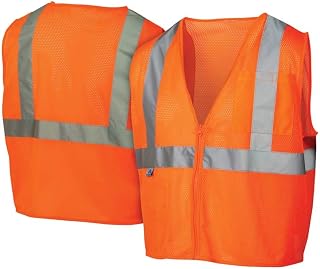 Pyramex RVZ21 Series Safety Vest Class 2 Economy Vest Hi Vis Lime Extra Large
